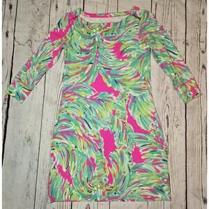 Lilly Pulitzer Sophie Dress 3/4 sleeves Raz Berry Shady Lady Size XXS